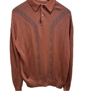 Tulliano Men Sweater Brown M Polo Style
